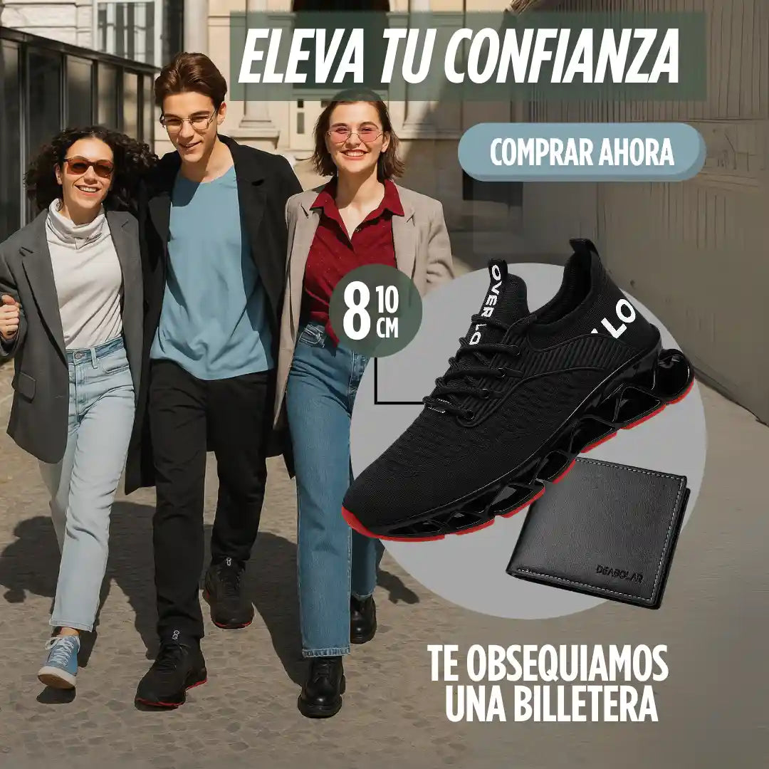 ELEV8 - Zapatillas para aumentar la altura (8cm) + Billetera de obsequio